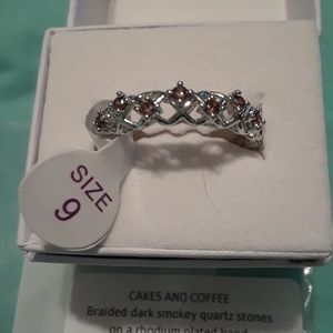 New Dark Smokey Quartz Multi Stone Ring